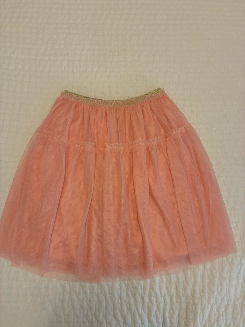 Crewcuts Peach Layered Tulle Skirt